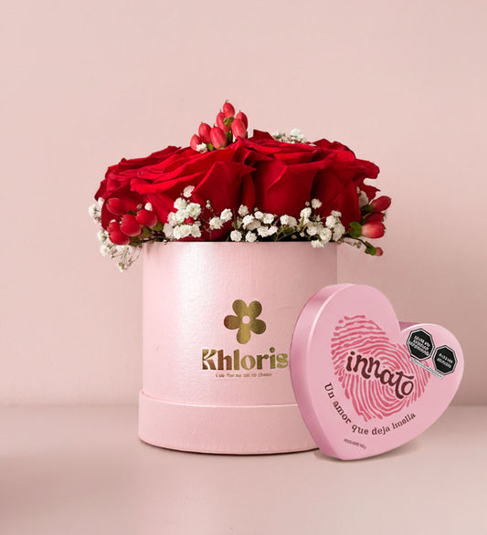 Sombrerera Rosas y chocolates para mamá