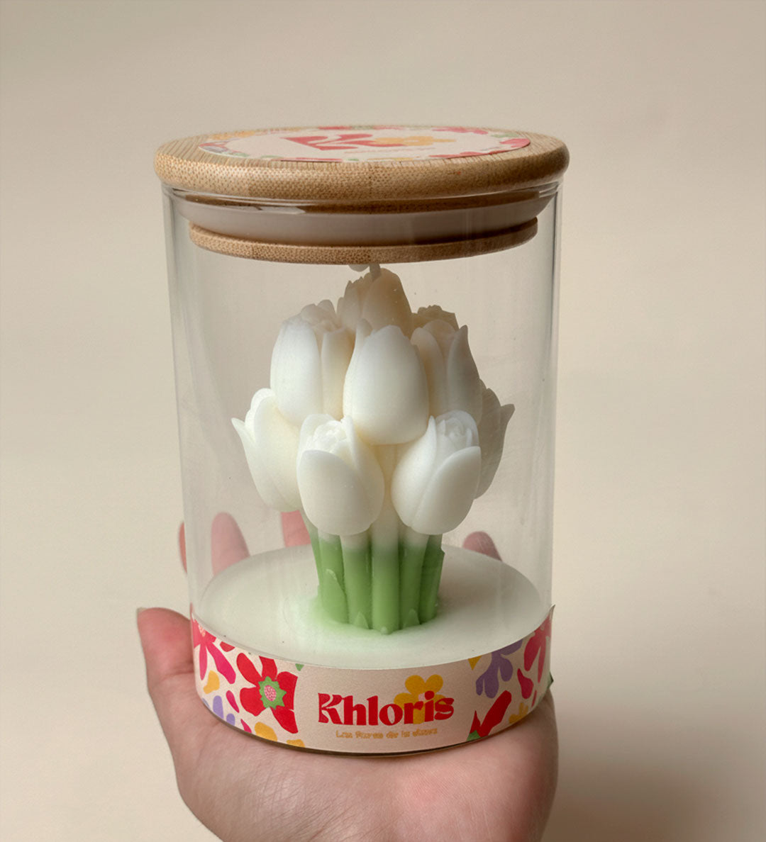 Ramo de tulipanes blancos