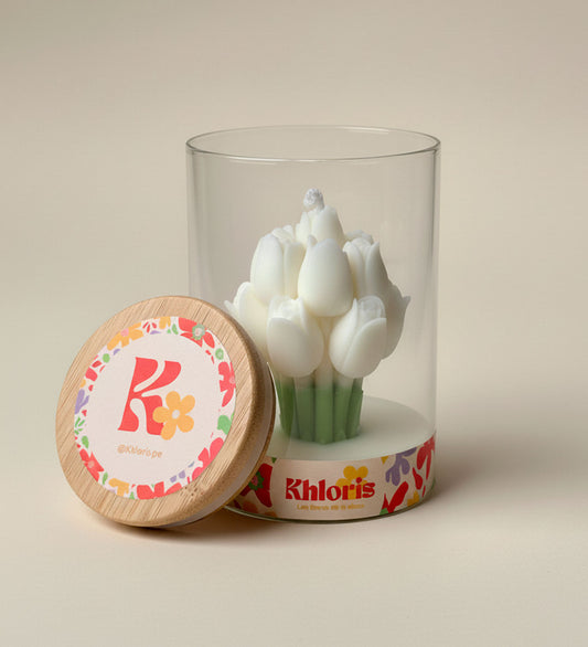 Ramo de tulipanes blancos