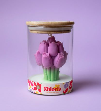 Ramo de tulipanes lilas