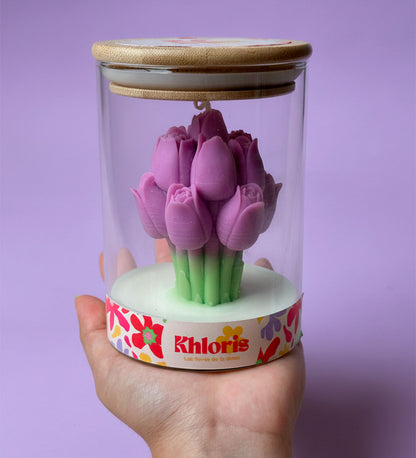 Ramo de tulipanes lilas